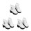 3Paires Chaussures PU Blanches Pour Poupées Bottes Décor Accessoire 8