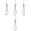 4Pièces Bracelet Téléphone Perles Imitation Argent Nœud 3