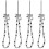4Pièces Bracelet Téléphone Perles Imitation Argent Nœud 4
