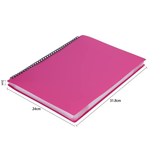 A4 Music File Folder 60 Pages Spiral Sheet Music Binder Organizer Plastic 1