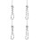 4Pièces Bracelet Téléphone Perles Imitation Argent Nœud 5