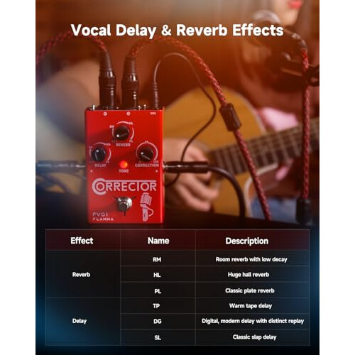 FLAMMA FV01 Vocal Effects Processor Pitch Correction Voice Pedal Vocal 2