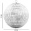 Devan 20CM Silver Mirror Ball - Disco Party Hanging Decorative Item 2