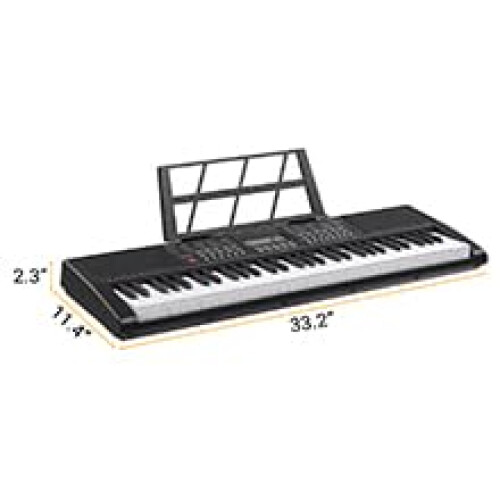 GLARRY 61 Key Portable Keyboard Piano Electronic for Beignners w/LCD Screen 1