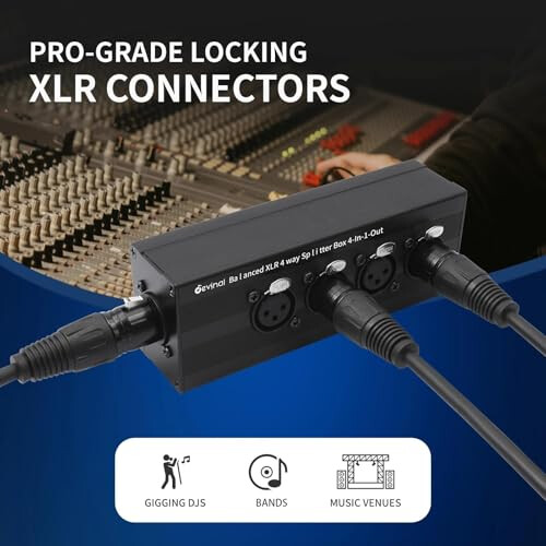 Devinal 4-IN-1-OUT XLR Audio Splitter Box 1