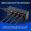 Devinal 4-IN-1-OUT XLR Audio Splitter Box 4