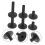 Zerodeko Drum Cymbal Sleeves 9pcs Plastic Replacement Holder Felt Rubber 2