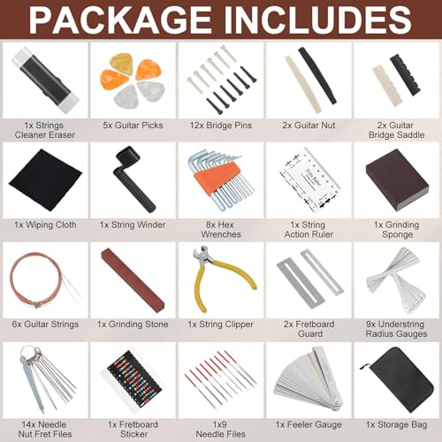 72PCS Guitar Maintenance Tools Kit 1