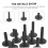 Zerodeko Drum Cymbal Sleeves 9pcs Plastic Replacement Holder Felt Rubber 3