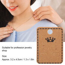 100pcs Brown Paper Earring Display Cards 3.2x4.5cm DIY Jewelry Show