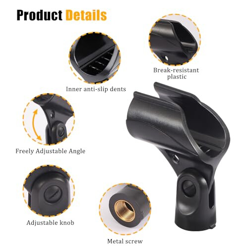 JTLAU Adjustable Microphone Holder & Microphone Clip 1