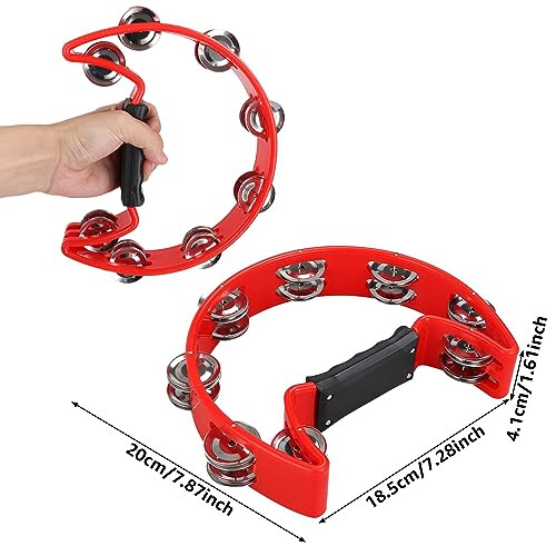 YOUNTHYE 2Pack Half Moon Tambourine Set 1