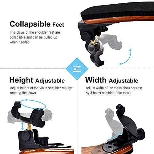 MOREYES Violin Shoulder Rest for 4/4 and 3/4 1