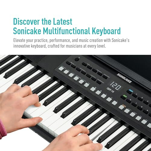 SONICAKE 61 Key Keyboard Piano Portable 1