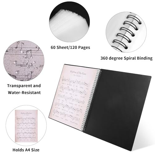 JIANTA A4 120Pages Sheet Music Folder 2