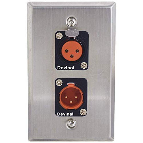 Devinal XLR Male Jack 3 Pin - Chassis Panel Mount Jacks D Series Size 2