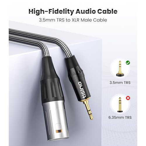 Tisino 3.5mm to XLR Balanced Cable 1
