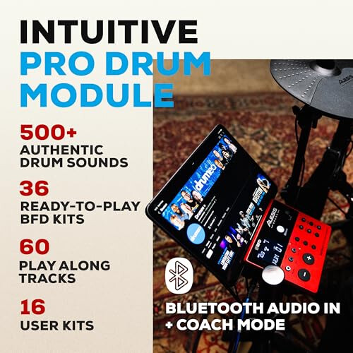 Alesis Nitro Pro and Drum Essentials Bundle - Electric DrumKit with 2