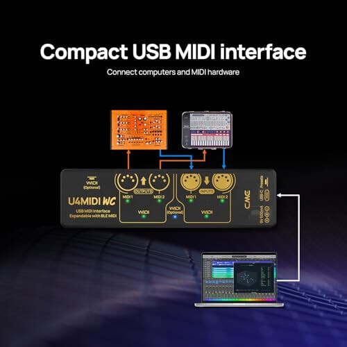 CME U4MIDI WC - Hybrid 2-in-2-out MIDI Interface with Router 2