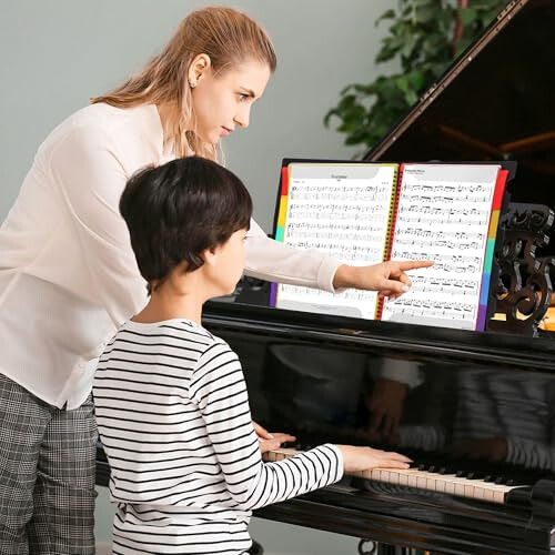 Music File Folder A4 Music Sheet Folder Waterproof Pocket Display Book 20 2