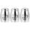 3Pcs Silver Smooth Surface Family Funeral Urn Bone Ash Cremation Jar 3