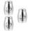 3Pcs Silver Smooth Surface Family Funeral Urn Bone Ash Cremation Jar 4