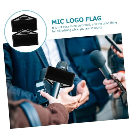 Didiseaon Triangle Shaped Abs Microphone Logo Flag Station 2