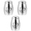3Pcs Silver Smooth Surface Family Funeral Urn Bone Ash Cremation Jar 5