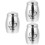 3Pcs Silver Smooth Surface Family Funeral Urn Bone Ash Cremation Jar 6