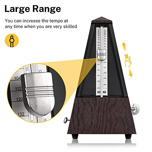 Donner DPM-1 Mechanical Metronome For Musician Plastic 2
