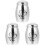 3Pcs Silver Smooth Surface Family Funeral Urn Bone Ash Cremation Jar 7