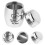 3Pcs Silver Smooth Surface Family Funeral Urn Bone Ash Cremation Jar 9