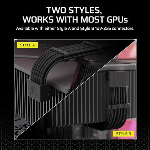 Corsair Corsair 90 12V-2x6 GPU Power Cable - For NVIDIA GeForce RTX Graphics Cards 2