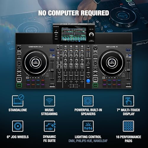 Denon DJ SC LIVE 4 Standalone DJ Controller with Stem Separation on 4-Decks 1