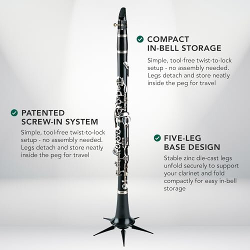 Konig & Meyer Bb folding Bb clarinet stand pavilion - 15228 1