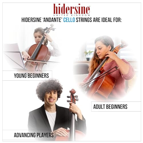 Hidersine Andante CELLO G String For 4/4-3/4 Size. Steel Core 2