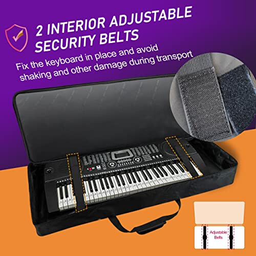 Ruibo 61 Key Keyboard Gig Bag Case 2