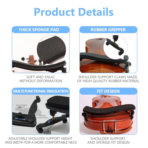 Violin Shoulder Rest for 4/4 and 3/4 Size 2