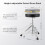 CROWNSHOP Drum Stool Adjustable Piano Stool Folding Drum Throne with Music 3