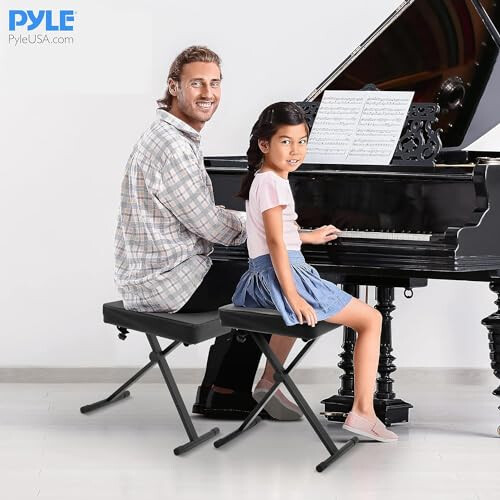 Pyle Piano Stool Guitar & Drum Stool 1