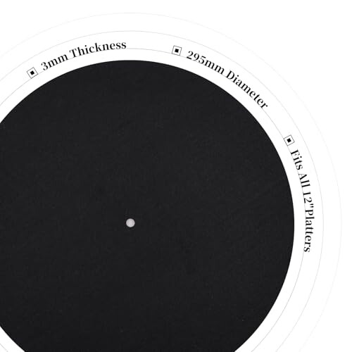 3mm Turntable Mat Black Slip Mat 2