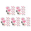 50Pcs Reusable White Silicone Manicure Scissors Covers Cat Paw Design 6
