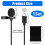 USB C Lavalier Microphone Type C Stereo Clip MIC External Lapel Clip 2