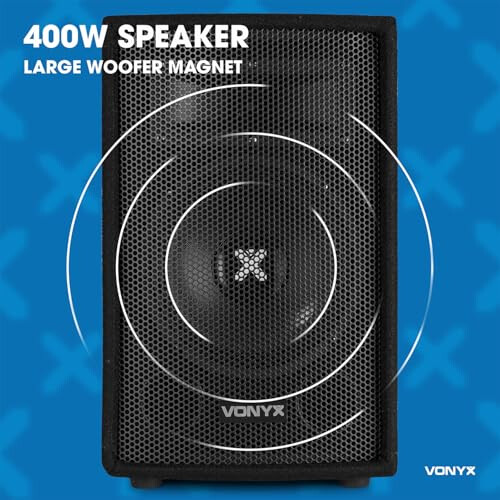 VONYX Passive DJ PA Speaker Kit with Amplifier 2