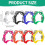 8PCS Half Moon Mini Tambourine 6
