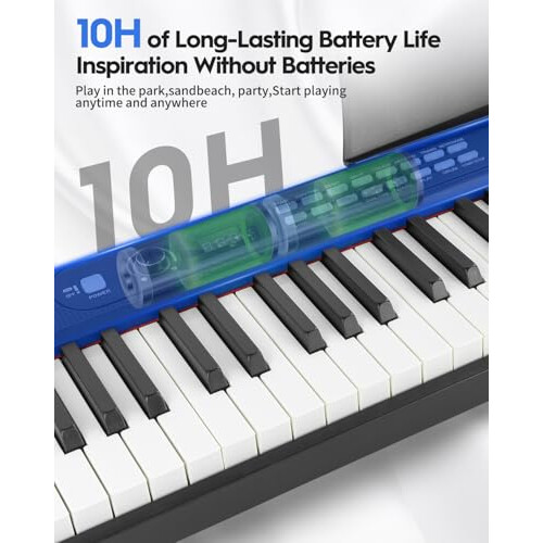 STRICH 88 Key Digital Piano Foldable Full Size Electric Keyboard with 2