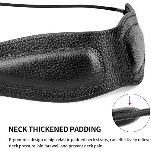 BestSounds Premium Saxophone Strap Genuine Leather Sax Neck Strap with 1