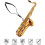 BestSounds Premium Saxophone Strap Genuine Leather Sax Neck Strap with 7
