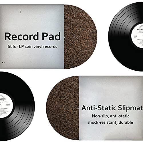 Archuu Turntable Platter Mat - Cork Record Player Slipmat Pad 2