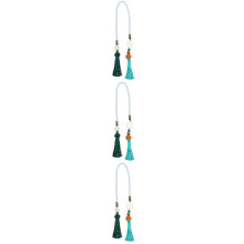 3St Donkergroenblauw Lotus Auto Hanger Decor Met Kralen Voor